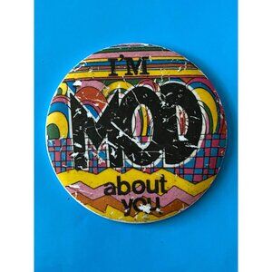 Vintage 1968 I'm Mod About You HASBRO Hippie Psychedelic Button Pin Pinback